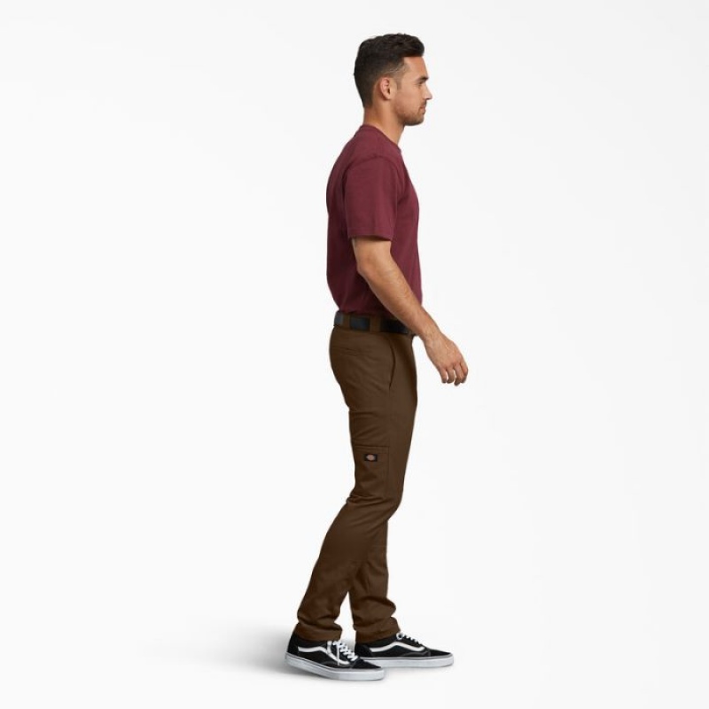 Dickies Slab Fit Double Knee Lucru Pants Maro | YVPN5892