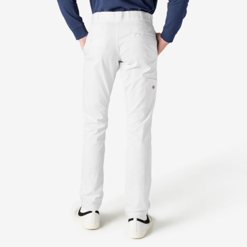 Dickies Slab Fit Double Knee Lucru Pants Albi | LYNH5158
