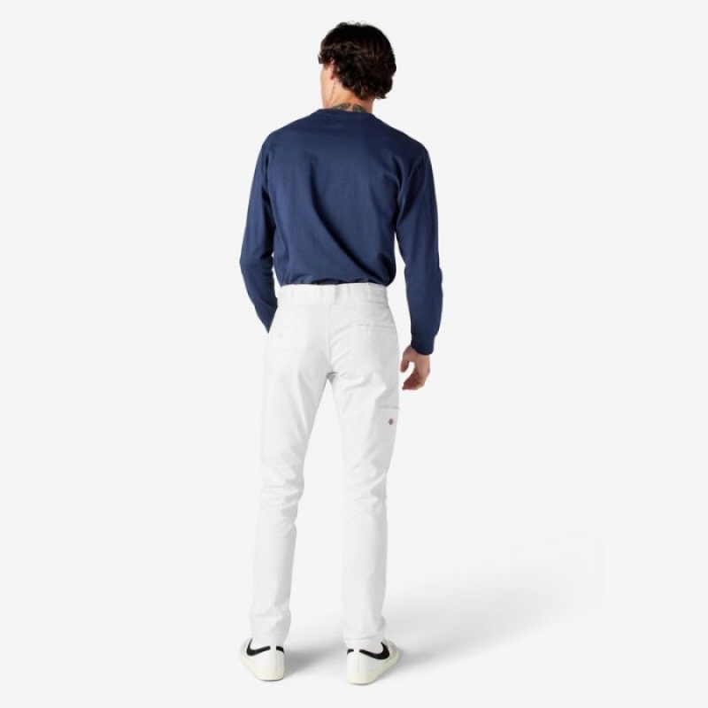 Dickies Slab Fit Double Knee Lucru Pants Albi | LYNH5158
