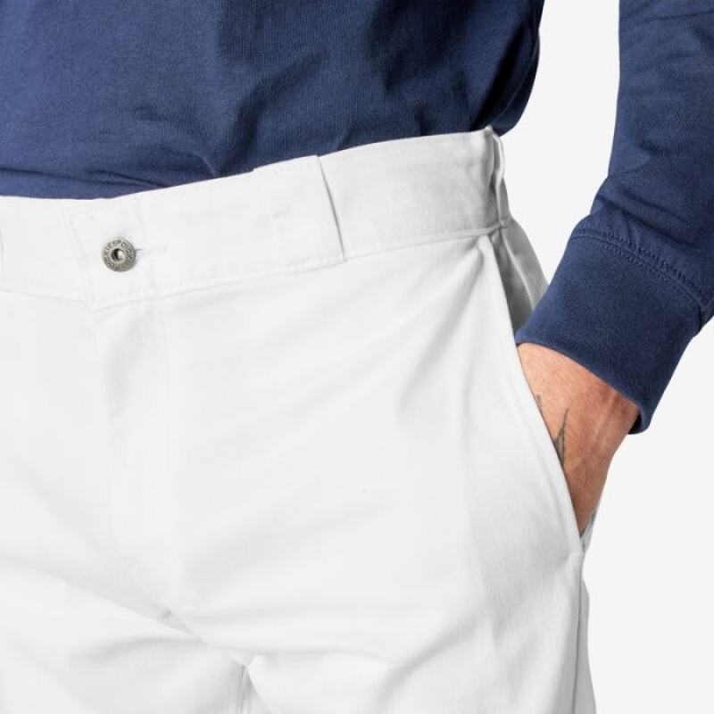 Dickies Slab Fit Double Knee Lucru Pants Albi | LYNH5158