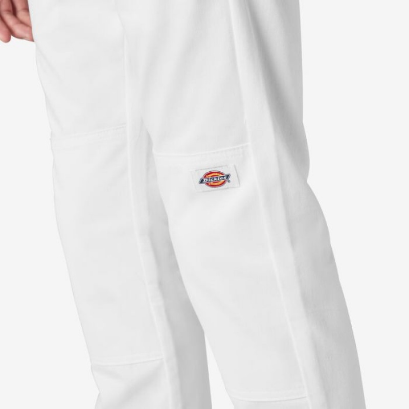 Dickies Slab Fit Double Knee Lucru Pants Albi | LYNH5158