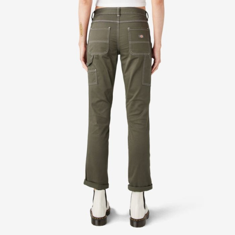 Dickies Slim Drept Fit Roll Hem Carpenter Pants Regular | JDIV8944