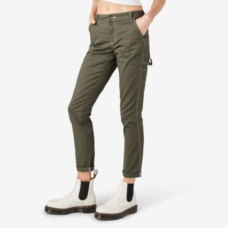 Dickies Slim Drept Fit Roll Hem Carpenter Pants Regular | JDIV8944