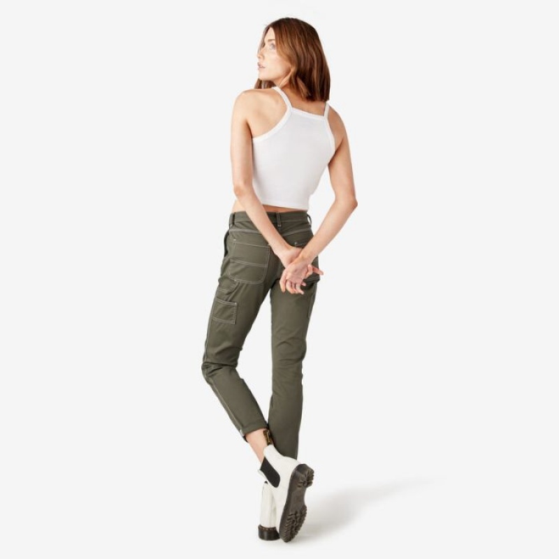 Dickies Slim Drept Fit Roll Hem Carpenter Pants Regular | JDIV8944