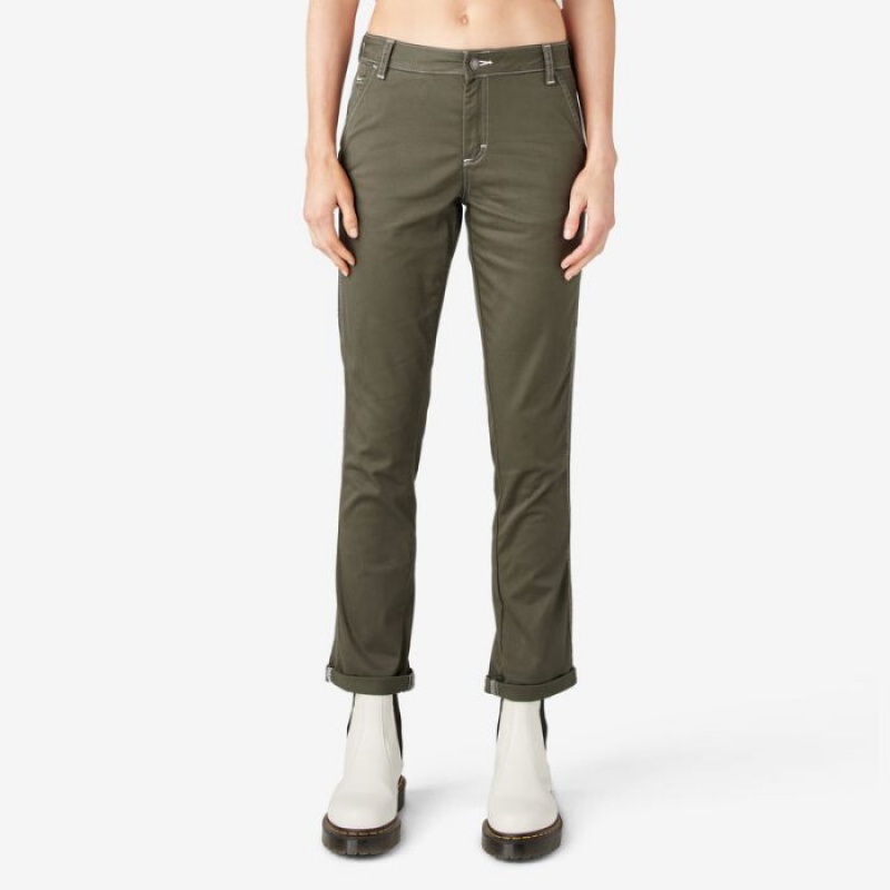 Dickies Slim Drept Fit Roll Hem Carpenter Pants Regular | JDIV8944