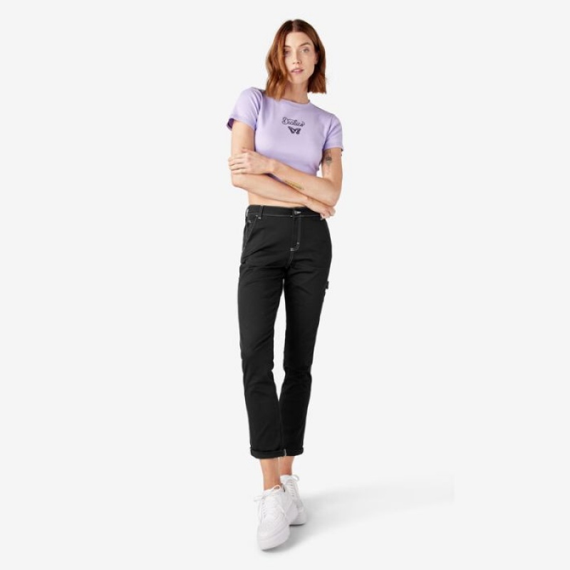 Dickies Slim Drept Fit Roll Hem Carpenter Pants Regular | QENF1133