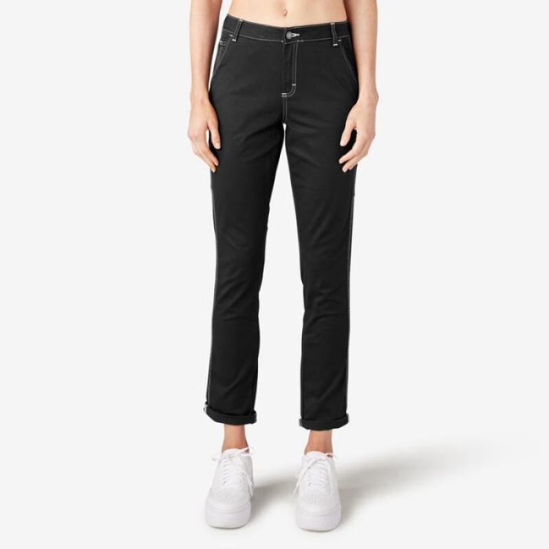 Dickies Slim Drept Fit Roll Hem Carpenter Pants Regular | QENF1133