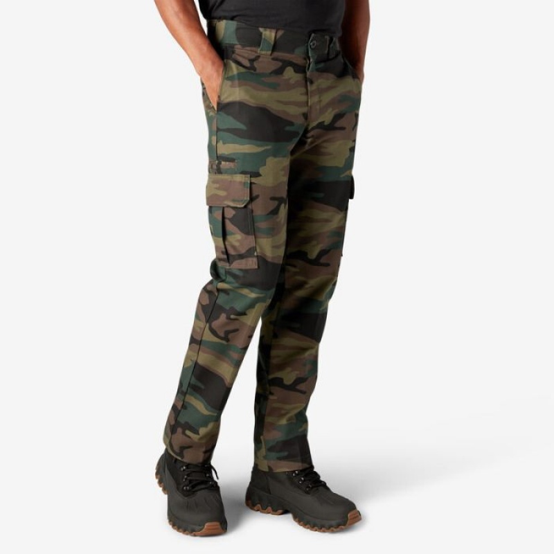 Dickies Slim Fit Cargo Pants Verzi Camuflaj | MWYB0594
