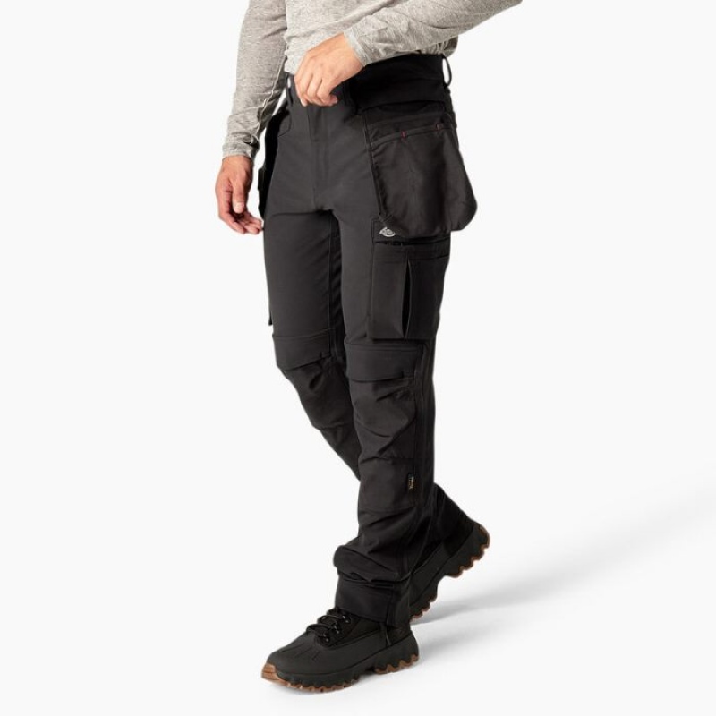 Dickies Slim Fit Holster Double Knee Lucru Pants Negrii | QDMT1389
