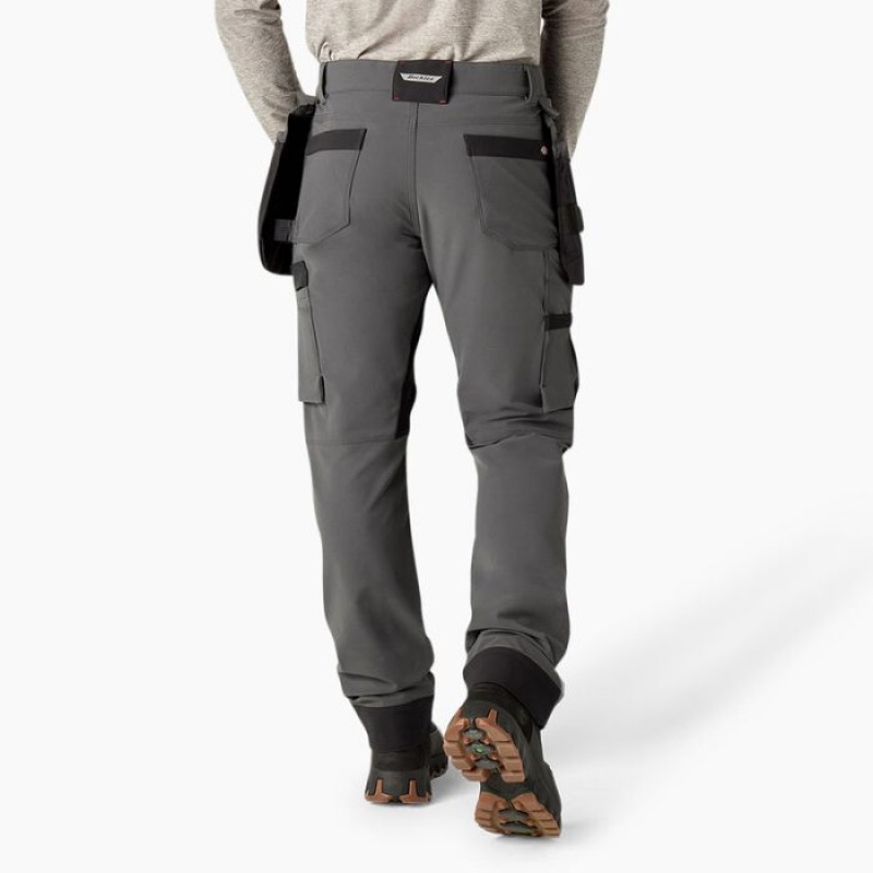 Dickies Slim Fit Holster Double Knee Lucru Pants Gri Negrii | TGBQ8554