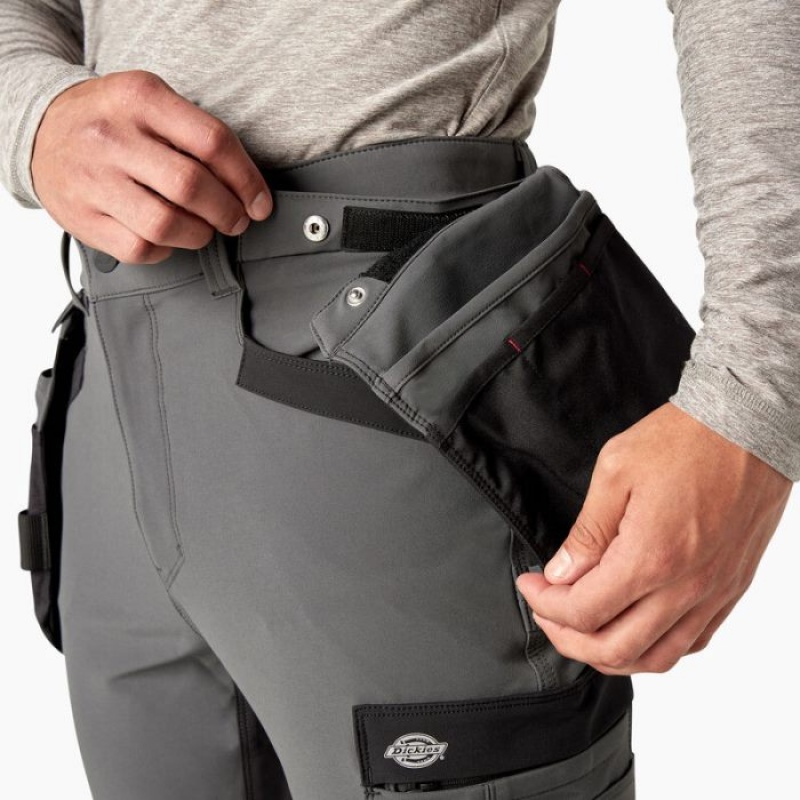Dickies Slim Fit Holster Double Knee Lucru Pants Gri Negrii | TGBQ8554