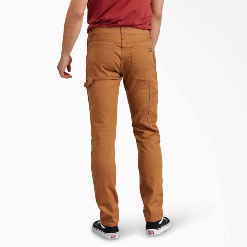 Dickies Slim Fit Tapered Leg Carpenter Duck Pants Maro | JEXY6749