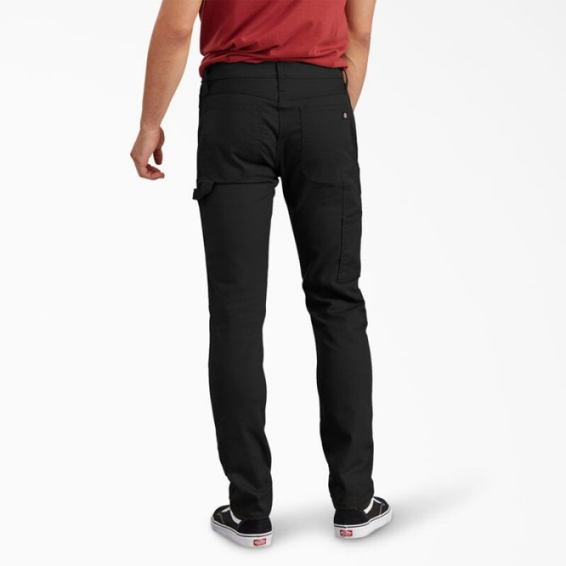 Dickies Slim Fit Tapered Leg Carpenter Duck Pants Negrii | MTYX8006