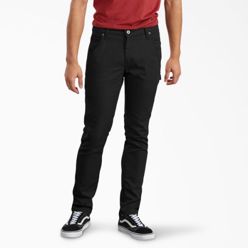 Dickies Slim Fit Tapered Leg Carpenter Duck Pants Negrii | MTYX8006