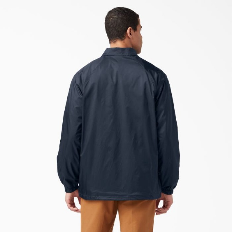 Dickies Snap Front Jacket Bleumarin | HFMG6628