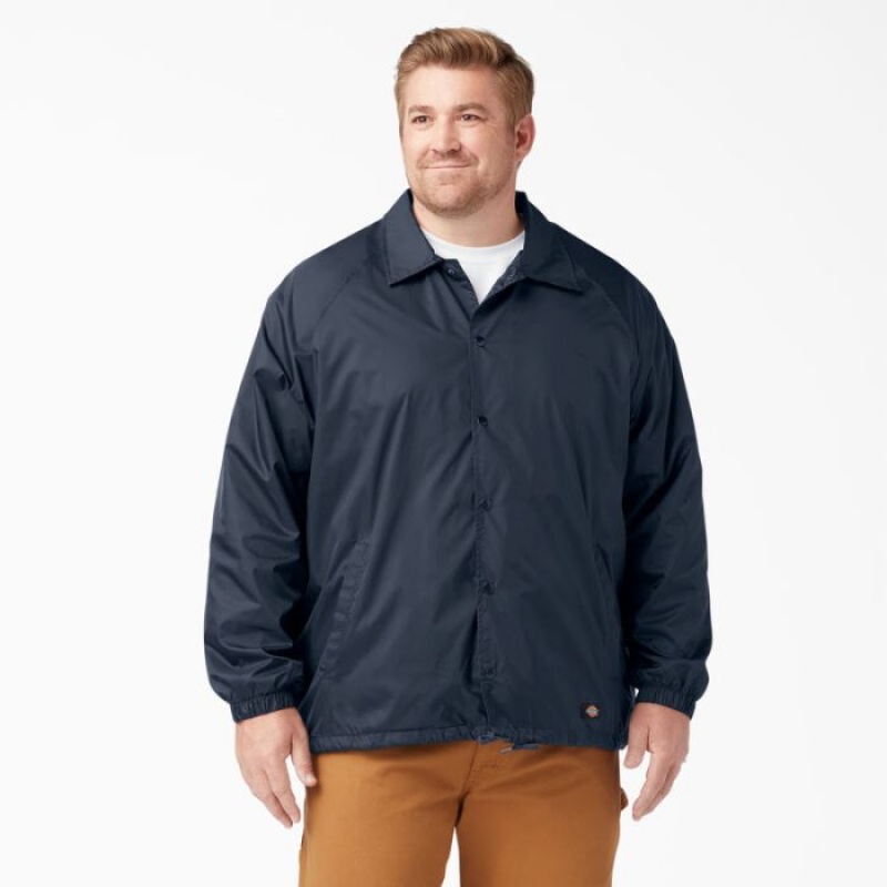 Dickies Snap Front Jacket Bleumarin | HFMG6628