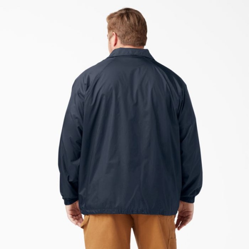 Dickies Snap Front Jacket Bleumarin | HFMG6628