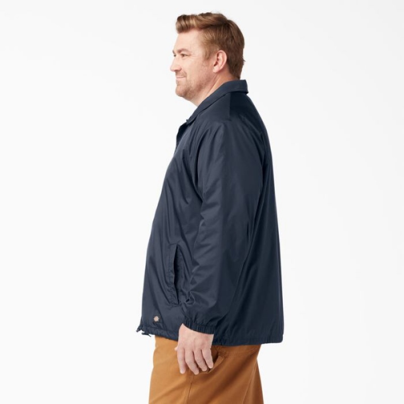 Dickies Snap Front Jacket Bleumarin | HFMG6628