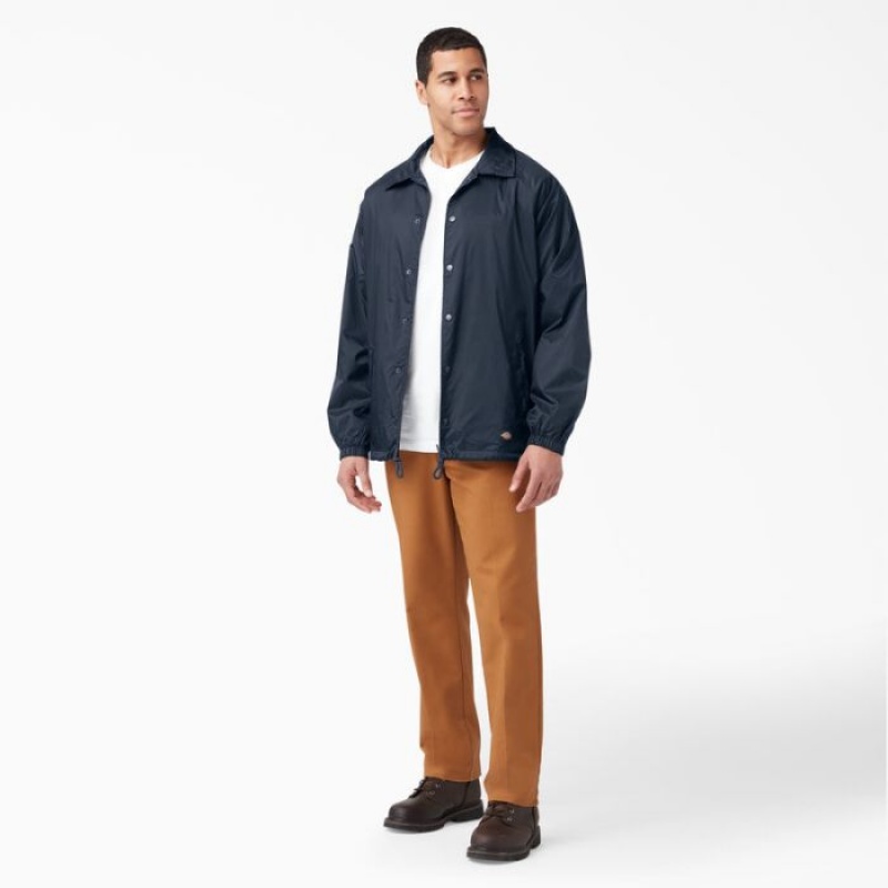 Dickies Snap Front Jacket Bleumarin | HFMG6628