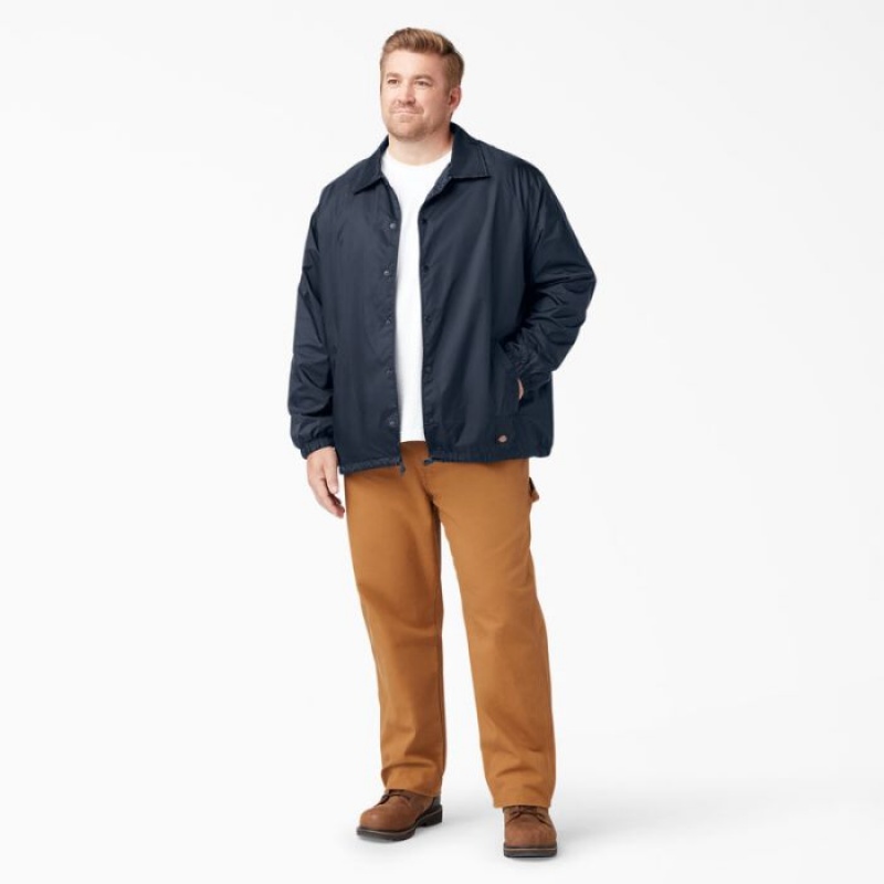 Dickies Snap Front Jacket Bleumarin | HFMG6628