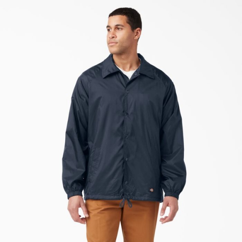 Dickies Snap Front Jacket Bleumarin | HFMG6628