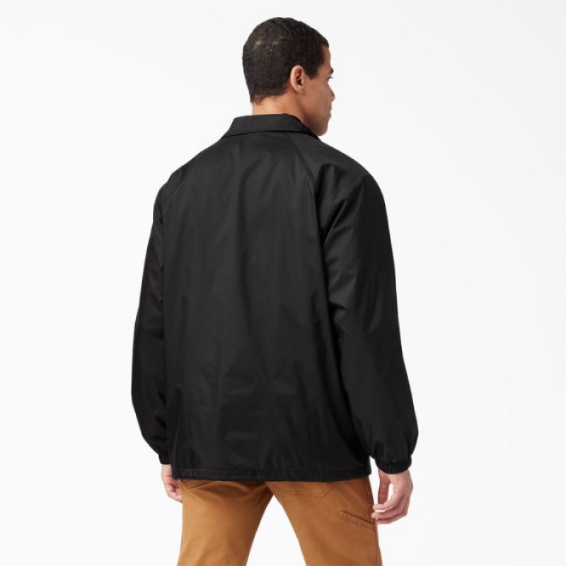 Dickies Snap Front Jacket Negrii | RMQN5826