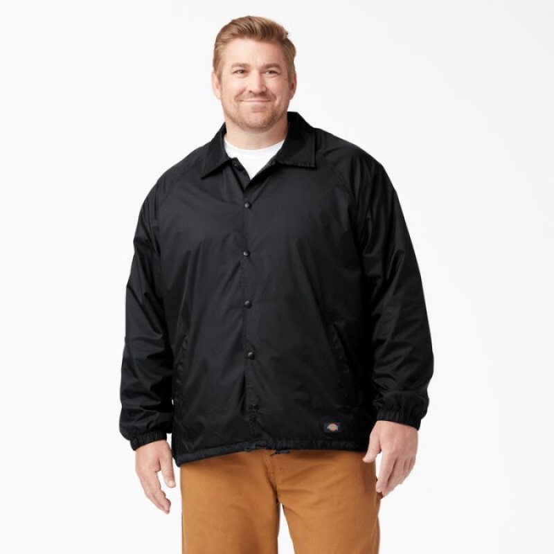Dickies Snap Front Jacket Negrii | RMQN5826