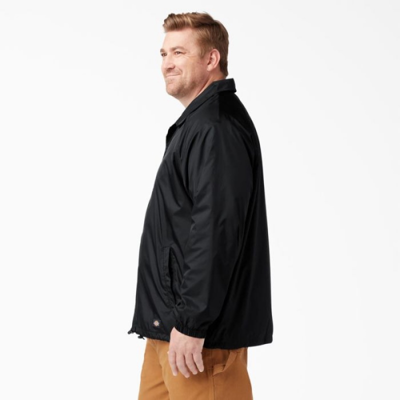 Dickies Snap Front Jacket Negrii | RMQN5826