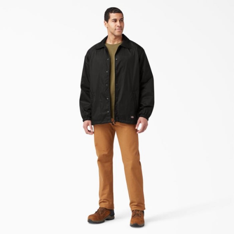 Dickies Snap Front Jacket Negrii | RMQN5826