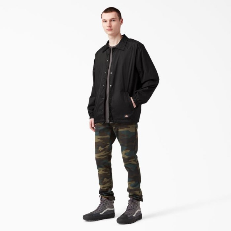 Dickies Snap Front Jacket Negrii | RMQN5826
