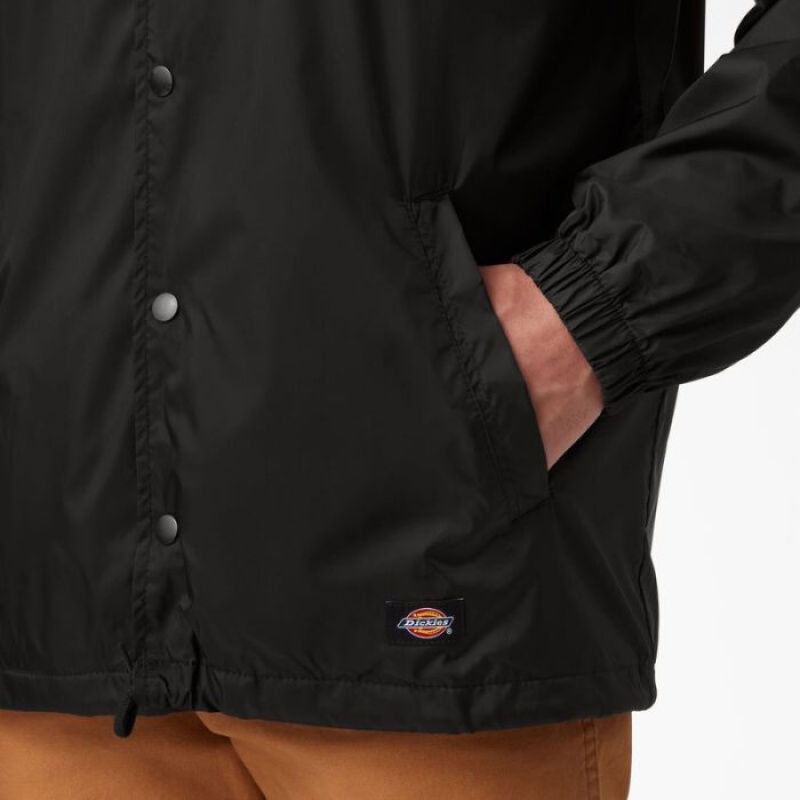 Dickies Snap Front Jacket Negrii | RMQN5826