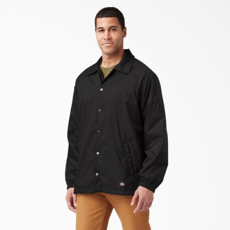 Dickies Snap Front Jacket Negrii | RMQN5826