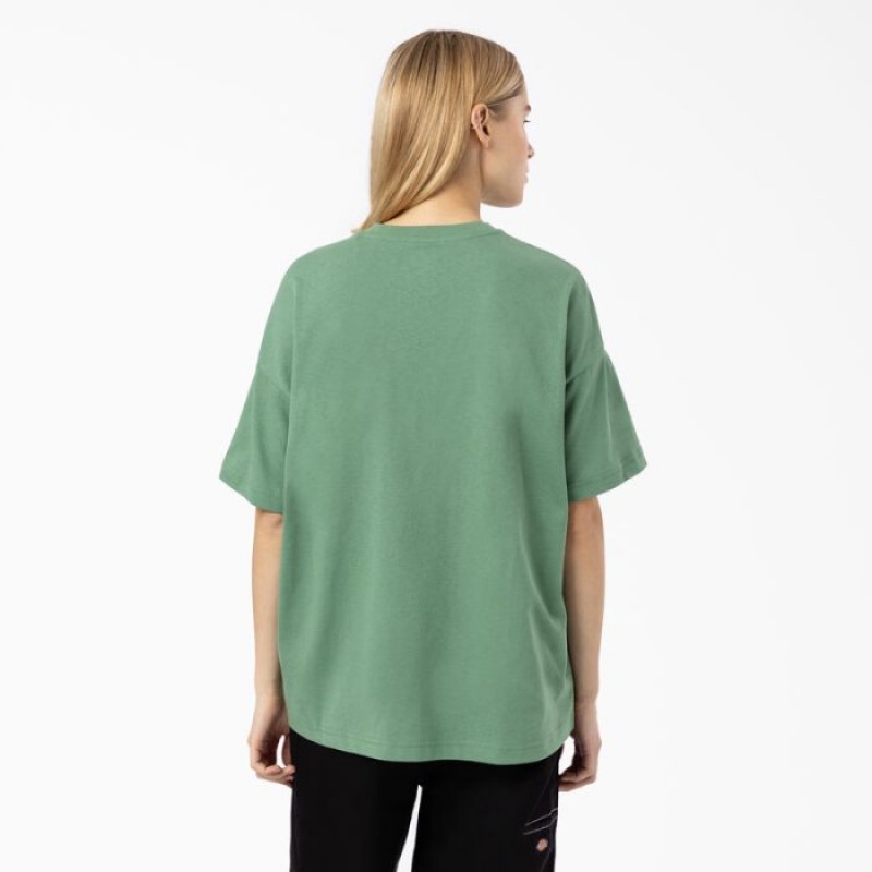 Dickies Summerdale Scurte Sleeve T-Shirt Verzi Inchis | HHGO5186
