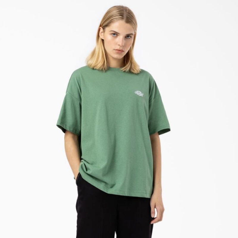Dickies Summerdale Scurte Sleeve T-Shirt Verzi Inchis | HHGO5186