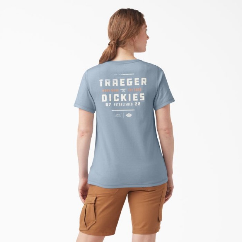 Dickies Traeger x Dickies Pocket T-Shirt Albastri | LHXW8618