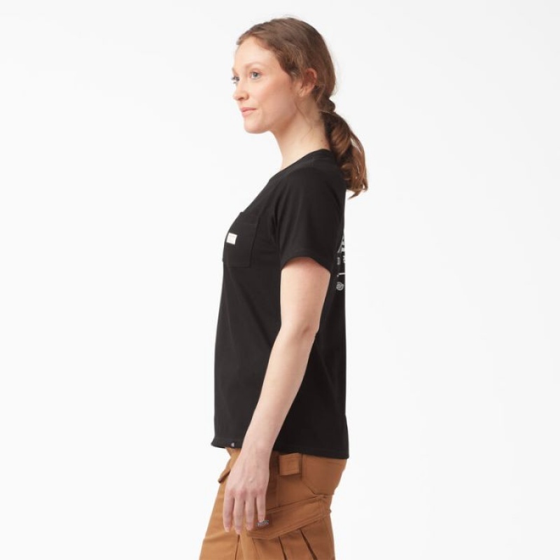 Dickies Traeger x Dickies Pocket T-Shirt Negrii | IBJB1404