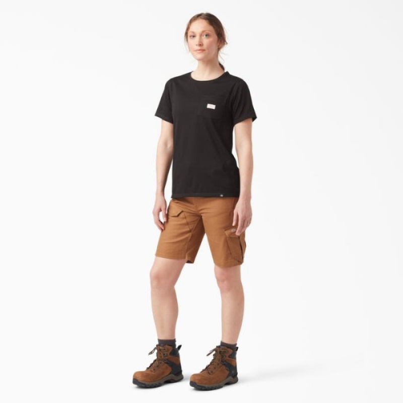 Dickies Traeger x Dickies Pocket T-Shirt Negrii | IBJB1404