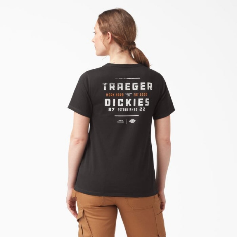 Dickies Traeger x Dickies Pocket T-Shirt Negrii | IBJB1404