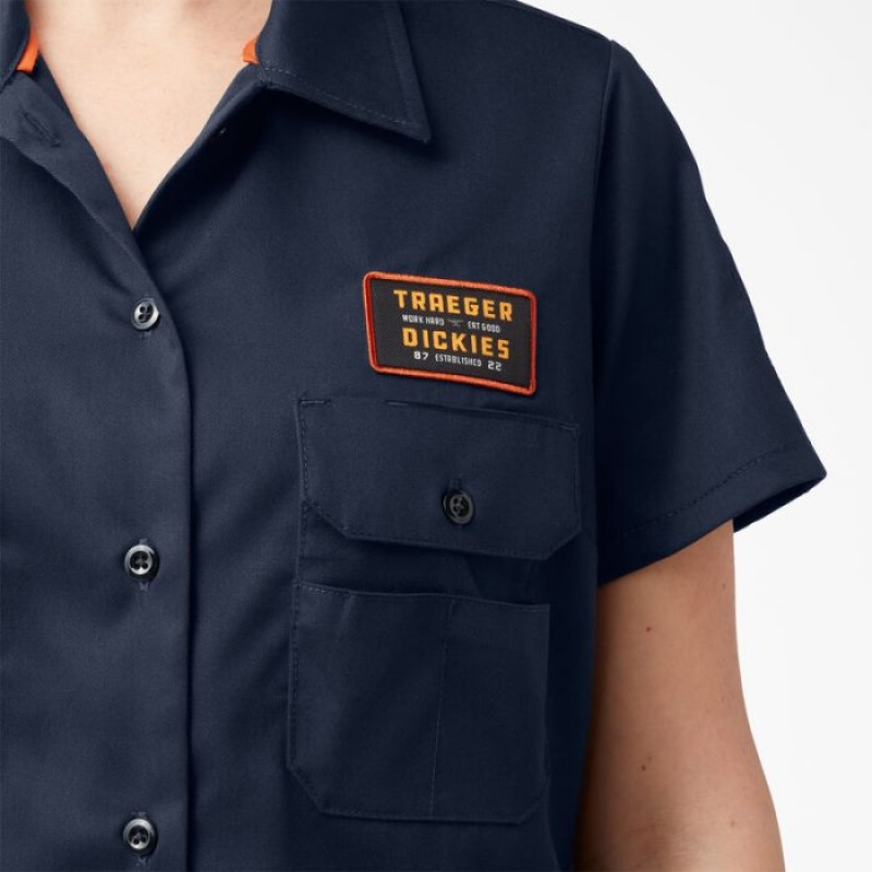 Dickies Traeger x Dickies Ultimate Grilling Shirt Bleumarin | ZQKX2943