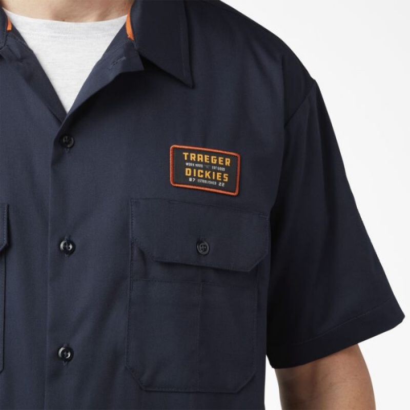 Dickies Traeger x Dickies Ultimate Grilling Shirt Bleumarin | ABHV2437