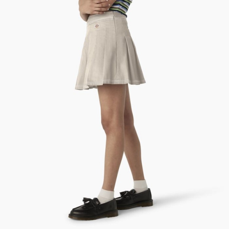 Dickies Twill Plisat Skirt Gri | TWFT0294