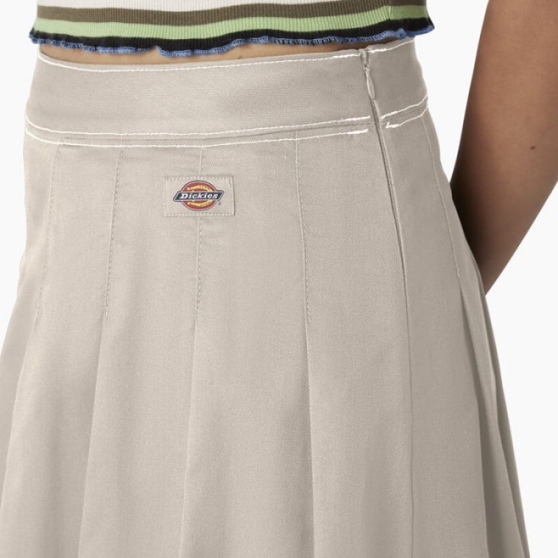 Dickies Twill Plisat Skirt Gri | TWFT0294