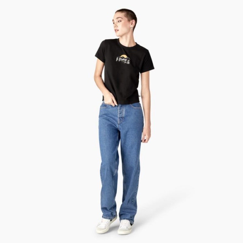 Dickies Twill Ranch Grafice T-Shirt Negrii | JTXR7537