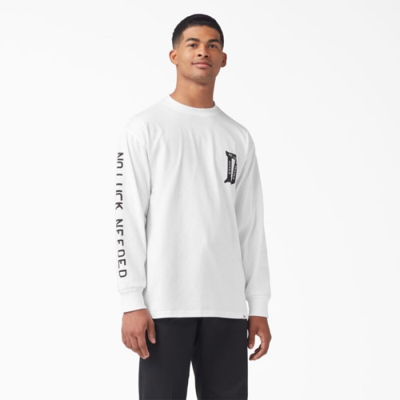 Dickies Union Springs Long Sleeve T-Shirt Albi | LUWP1154