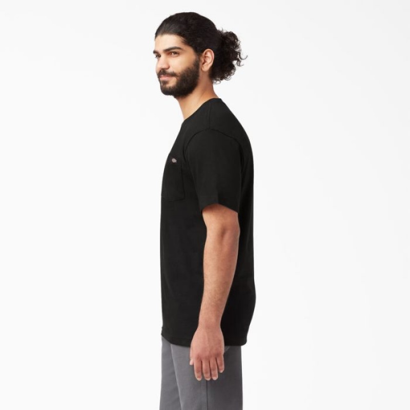 Dickies Usori Scurte Sleeve Pocket T-Shirt Negrii | UYMS4366