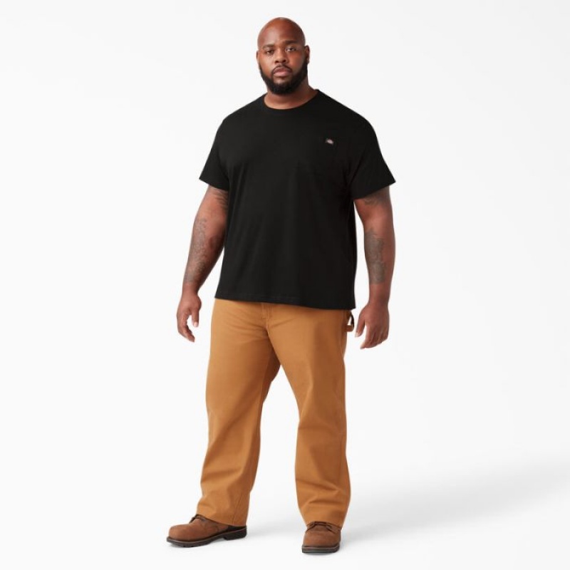 Dickies Usori Scurte Sleeve Pocket T-Shirt Negrii | UYMS4366