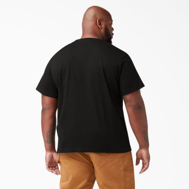 Dickies Usori Scurte Sleeve Pocket T-Shirt Negrii | OFGB3707