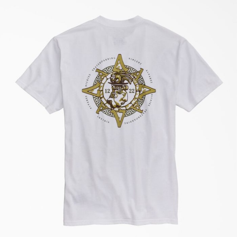 Dickies Vincent Alvarez Grafice T-Shirt Albi | CNXF0130