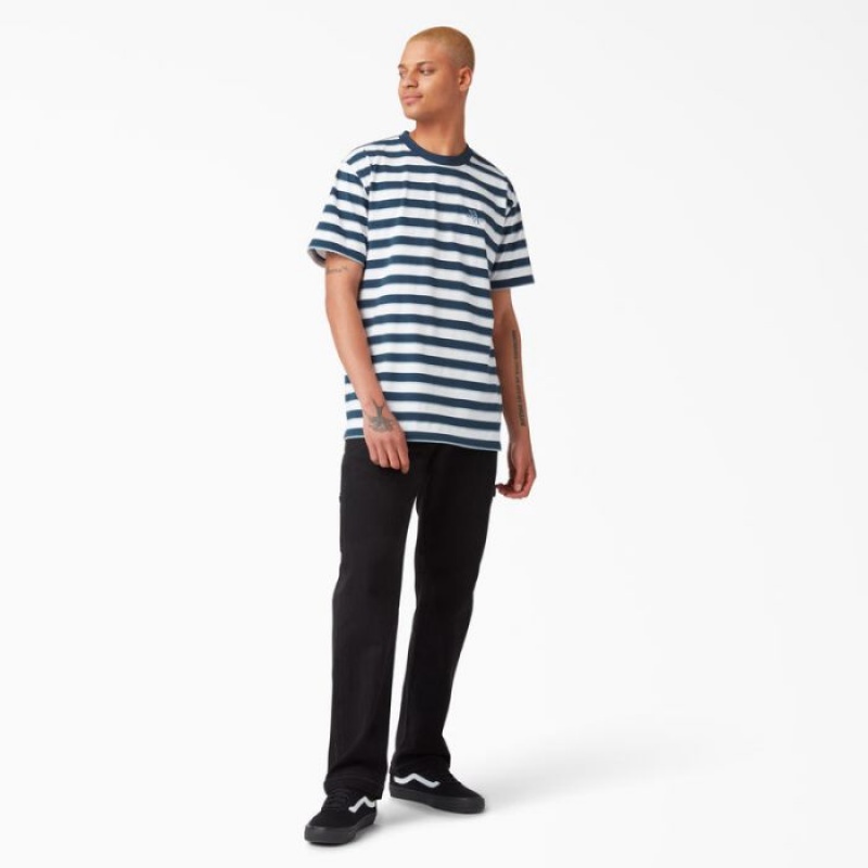 Dickies Vincent Alvarez In Dungi T-Shirt Albastri | PNHE2545