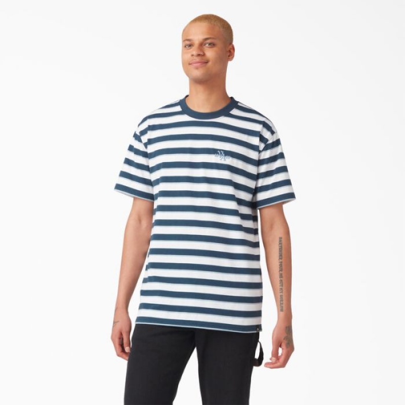 Dickies Vincent Alvarez In Dungi T-Shirt Albastri | PNHE2545